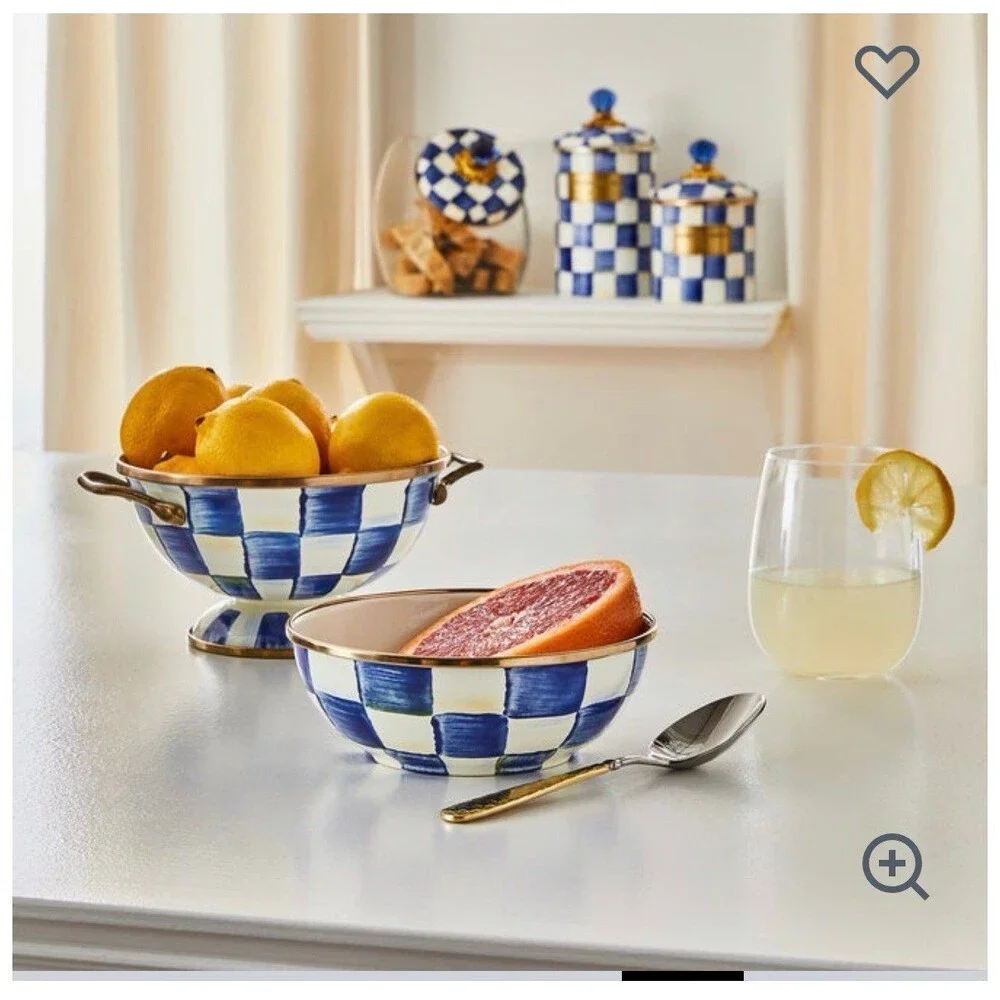 NEW Mackenzie-Childs Royal Check Everyday Bowl 16oz x-Small